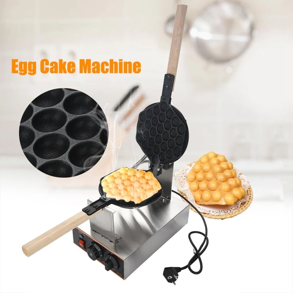 Æggekagemaskine - Elektrisk ovn - Rustfrit stål - Bubble waffle/æggekage - Køkkenmaskine