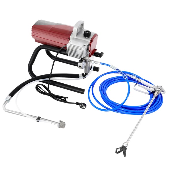 Airless malesprøjte - Sprøjtepistol - Effekt 1800 W - Elektrisk - Justerbart tryk - Maks. flow 1,8 l/min - Spænding 220 V 50 Hz - Rustfrit stål