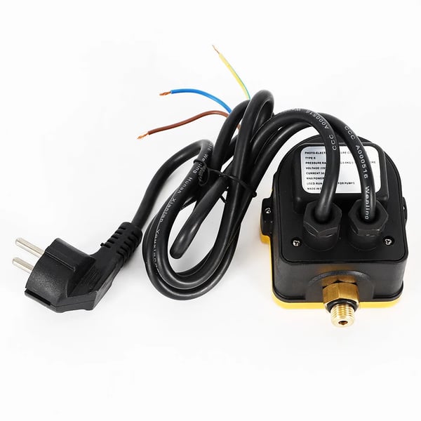 Trykafbryder til pumpe - Højtryk - IP65 Vandtæt - 0–10 kg/cm² - Støjsvag Drift - Til Dykpumper & Dybbrøndspumper - Blå