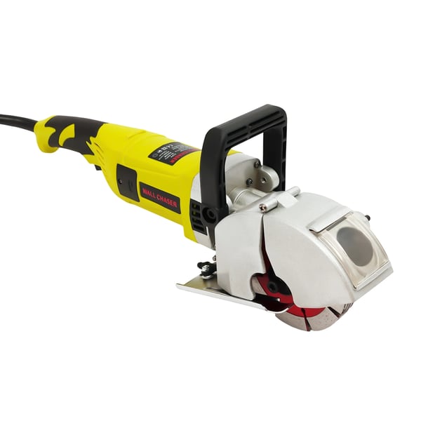 Väggspårfräs - Handhållen - 4000 W - 6500 varv/min - 5 sågblad - Vattenpump - För tegel, betong, marmor - EU-kontakt - Silver