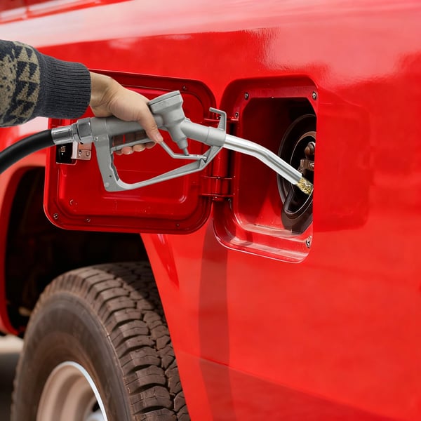 Dieselpumpe - Selvsugende Brændstofpumpe - Støbejernshus - 200 W - Stødsikker og Holdbar - Til Dieselbiler og Køretøjer