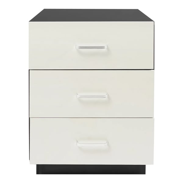 Sengebord - Natbord - 3 Skuffer - 40x40x58 cm - Moderne marokkansk design - Rummelig opbevaring - Hvid