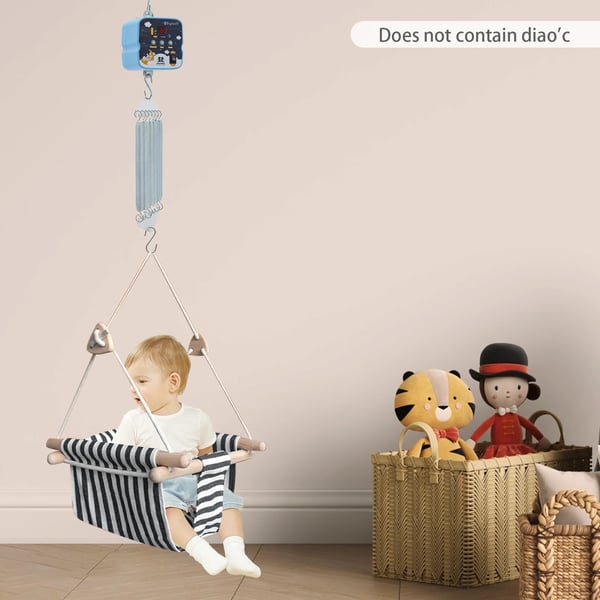 Controller til babygynge - Elektrisk fjedervugge-motor - 9 niveauer - Justerbar timer - Op/ned-bevægelse - 7 fjedre - 0–12 mdr - Blå