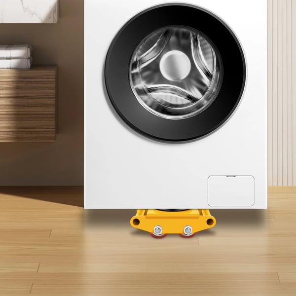 Maskinruller - Dolly - Heavy Duty - Kapacitet 6 ton - Til industriudstyr - Legeret stål - Gul