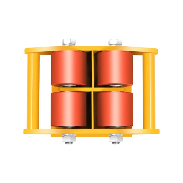 Maskinruller - Dolly - Heavy Duty - Kapacitet 6 ton - Til industriudstyr - Legeret stål - Gul