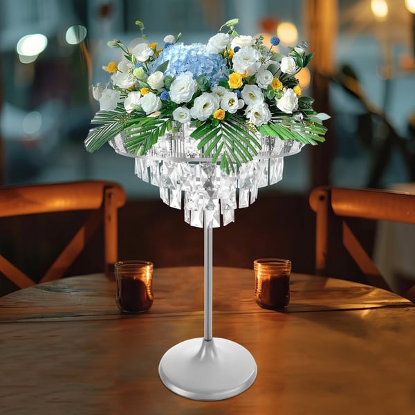Blomsterstativ - Akryl Centerpiece til Bord - Borddekoration - Bryllupsdekoration - Fødselsdag - Guld