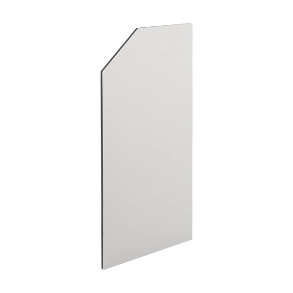 Urinal/Pissoir-skærm - Vægmonteret skillevæg - 40 x 90 cm - Affasede kanter - Privatliv - Hvid