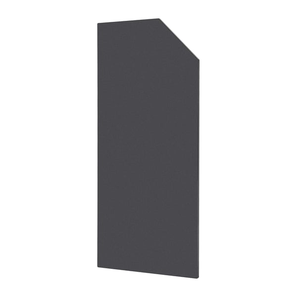 Urinalskærm - Væghængt skillevæg - Affasede kanter - 40 x 90 cm - Sort