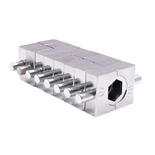 Håndbetjent hydraulisk crimpetang til kabelsko - YQK-70 - Sekskantpresning - Cu 4–70 mm² - 8 Bakker - Slaglængde 10 mm - Støbejern - Gul