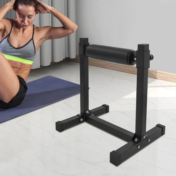 Split squat-stativ - Enbens knæbøjsrulle - 9-trins justerbar - Maks. belastning 200 kg - Rullelængde 420 mm - 612×567×673 mm - Sort