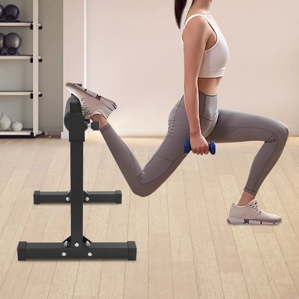 Split squat-stativ - Enbens knæbøjsrulle - 9-trins justerbar - Maks. belastning 200 kg - Rullelængde 420 mm - 612×567×673 mm - Sort