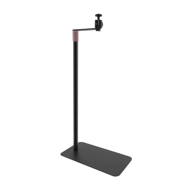 Projektorstativ - Golvstativ - Justerbar höjd 60–120 cm - Vridbar 360° - Stabil fristående bas 34×20 cm - Metall - För 0,635 cm gänga - Svart