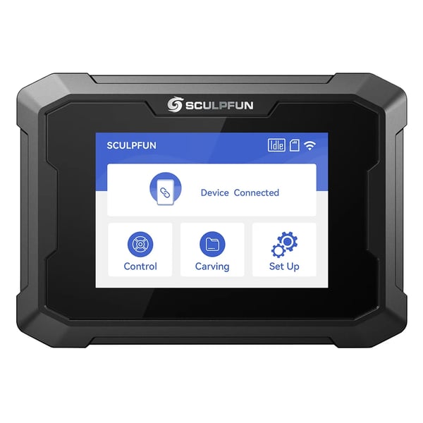Touchskærm - TS1 - Kapacitiv 8,9 cm - Opløsning 480×320 - WiFi - SD/USB/Type‑C/Strømindgang - Monteringsplade - Flersproget Understøttelse - Blå