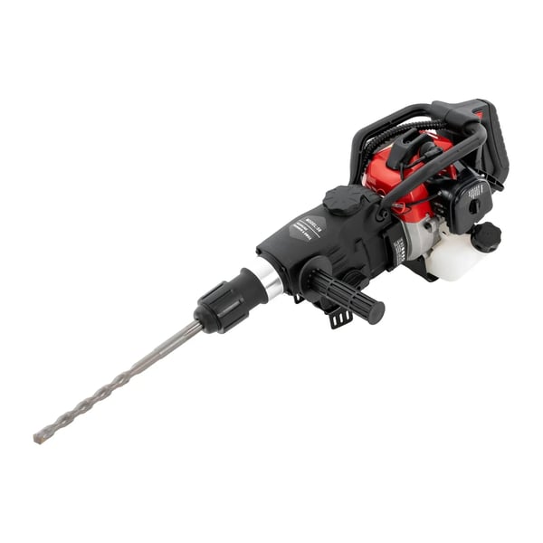 Bensindriven bilnings- och rivningshammare - 2‑takt 33 cc - 1000 W - 2300–4000 slag/min - 450 varv/min - Mejslar 35 cm, borr 32 cm - Svart