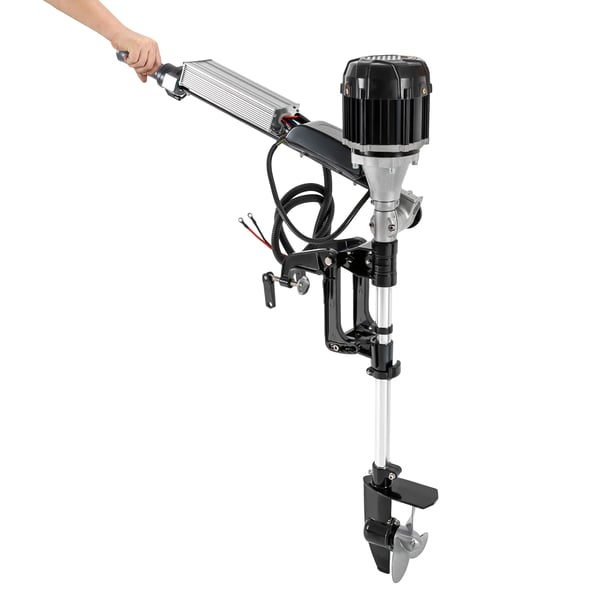 Båtmotor - Elektrisk utombordare/trollingmotor - 48V 1000W borstlös - 5 hk - Elektrisk start - 4800 varv/min - Propeller ingår