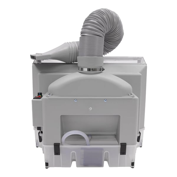 Airbrush spraykabine - Sammenklappelig malekabine - LED-lys (3) - Udsugningsventilator - Netspænding 100–240V 50/60Hz - Til model & kage - Grå