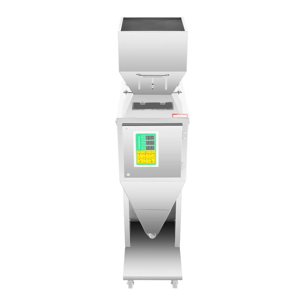 Automatisk fyldemaskine - Vejefylder - Justerbart 10–999 g - Dobbelt Udløb & Vibration - 200 W 220 V - Nøjagtighed ±2 g - Rustfrit Stål 201