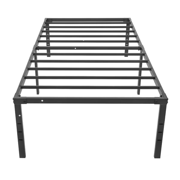 Sengeramme - Platforms-sengeramme - Sammenklappelig - Høj model - Lamelbund - Jern - Til enkelmadras <100 cm - Bæreevne 299 kg