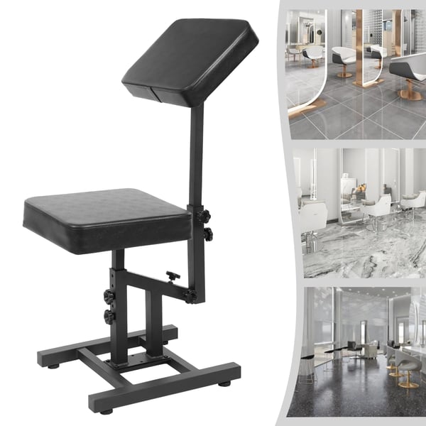 Salonstol - Barber- og tatoveringsstol - 180° Nedfældeligt Ryglæn - Højde 80–98 cm - Metal & PU-læder - Max 100 kg - Skridsikre Fødder