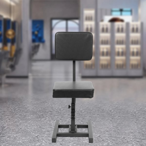 Salonstol - Barber- og tatoveringsstol - 180° Nedfældeligt Ryglæn - Højde 80–98 cm - Metal & PU-læder - Max 100 kg - Skridsikre Fødder