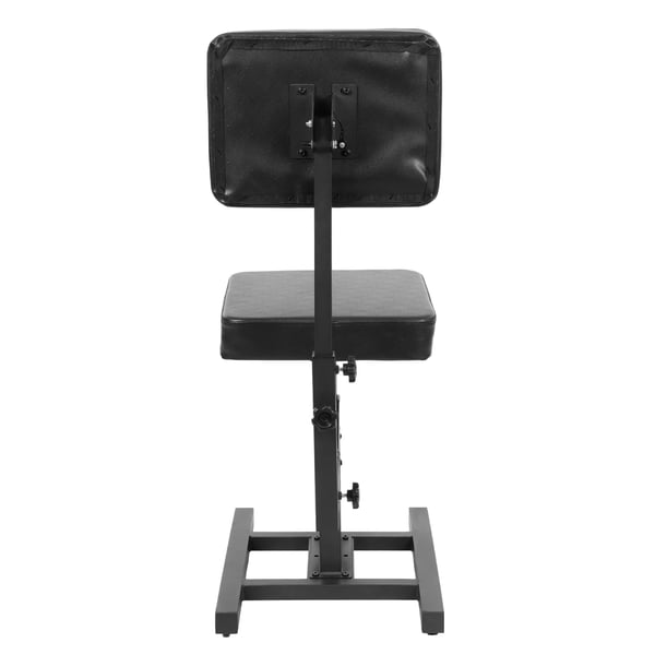 Salonstol - Barber- og tatoveringsstol - 180° Nedfældeligt Ryglæn - Højde 80–98 cm - Metal & PU-læder - Max 100 kg - Skridsikre Fødder