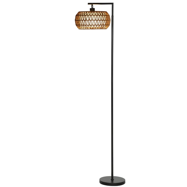 Golvlampa - Bohemisk lampskärm i dubbla lager - 3 färgtemperaturer - Dimbart - Fjärrkontroll - DC-drift - Montering krävs