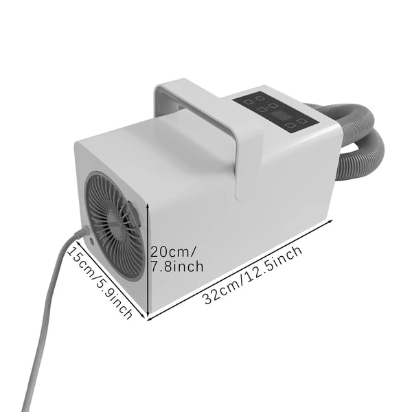 Dyreføn - Hundeføn/Katteføn - EU-stik - Effekt > 2000 W - En hastighed - Til små, mellem & store kæledyr - Hvid
