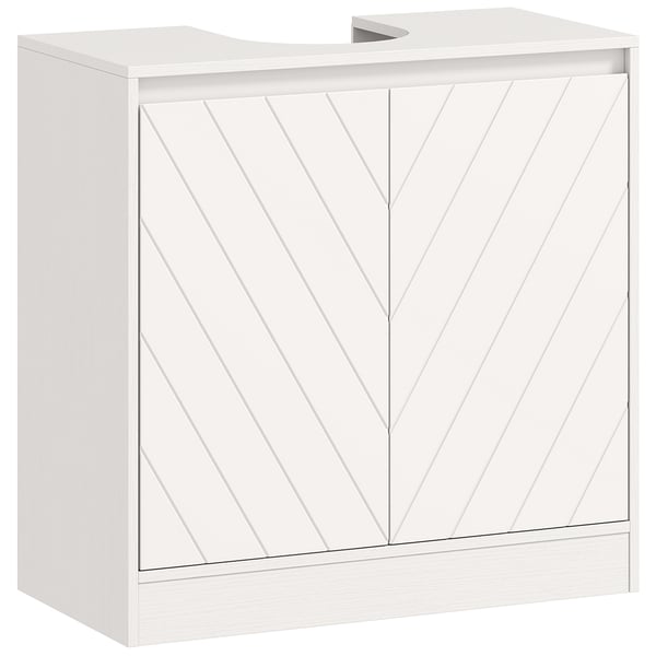 Vardagsrumsskåp - Förvaringsskåp - 2 Dörrar, Justerbar hylla, Montering krävs, 60 x 30 x 59,8 cm - Vit