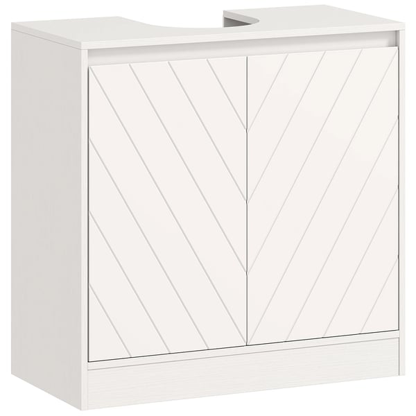 Vardagsrumsskåp - Förvaringsskåp - 2 Dörrar, Justerbar hylla, Montering krävs, 60 x 30 x 59,8 cm - Vit
