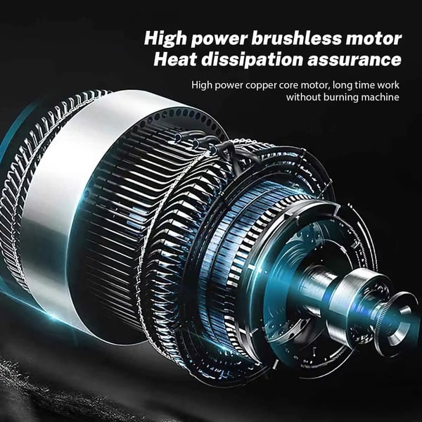 Kulmahiomakone - Akkukäyttöinen Harjaton 125 mm 1000 W - 3 Nopeutta - Yhteensopiva 18 V Akuille - 2x Akut Mukana - Kulta