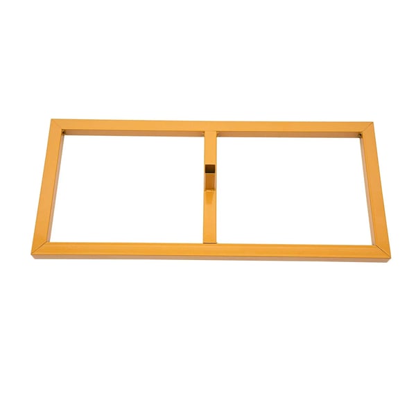 Bryllupsbaggrund - Buestativ - Justerbar Højde 1,09/1,97/3 m - Bredde 3 m - Firkantet Rør 20 mm - Jern - Vingemøtrikker - Guld
