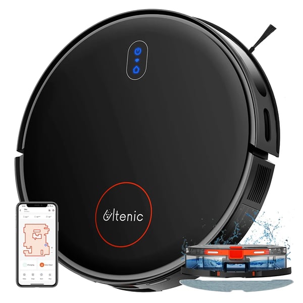 Robotti-imuri - D6S - Gyronavigointi - 3-in-1 lakaisu, imurointi ja moppaus - 4 siivoustilaa - 2600 mAh akku - 35 W - Punainen