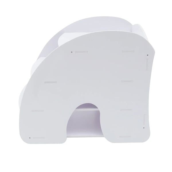 Skrivebordsorganizer - Dokumentbakker - Forstærket PVC - Tophylde med flere rum - Til kontor/skole/hjem - 25,2×35,6×29,3 cm - Hvid