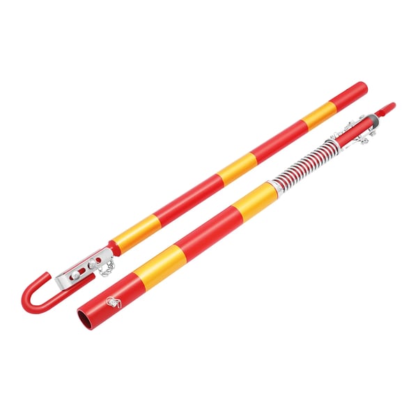 Bugseringsstang - Trækstang 3 ton - Jern - 95 cm + 88 cm - Til bil/varevogn/lastbil - Foran/bag - Gul