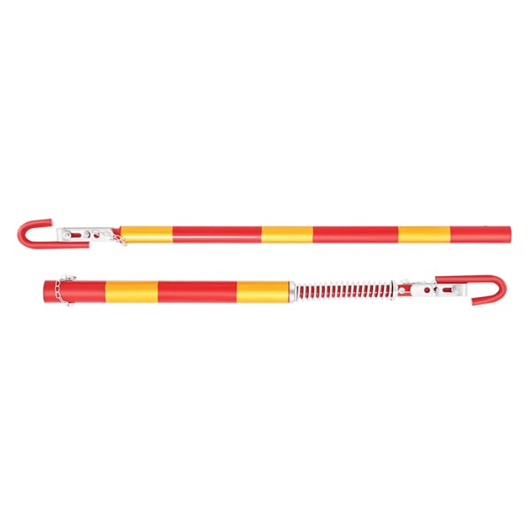 Bugseringsstang - Trækstang 3 ton - Jern - 95 cm + 88 cm - Til bil/varevogn/lastbil - Foran/bag - Gul