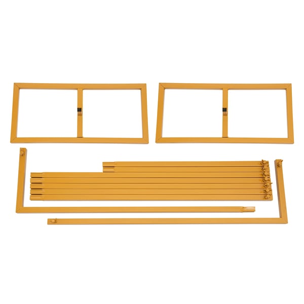 Bryllup Baggrundsstativ - Justerbar Firkantet Ramme 2,4×2,4 m - Metal/Jern - Fodplade 23×50 cm - Bæreevne 3–5 kg - Guld