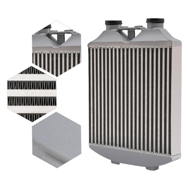 Intercooler / Ladeluftkøler - Frontmonteret FMIC - Til Turbomotor - Grå