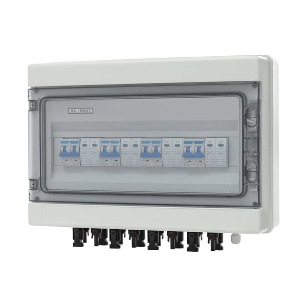 Solcelle kombineringsboks - Mini - PV DC 1000V, 40A afbryder - SPD 40kA Up 3,2kV - IP65 - 6mm²/10AWG
