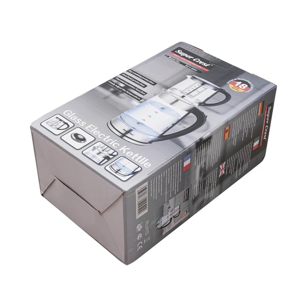 Elektrisk tebrygger - SCT-4004 - 2,5L kedel + 1L tekande - 1800W - Auto sluk & tørkogningssikring - EU-stik 220V/50Hz - Sølv