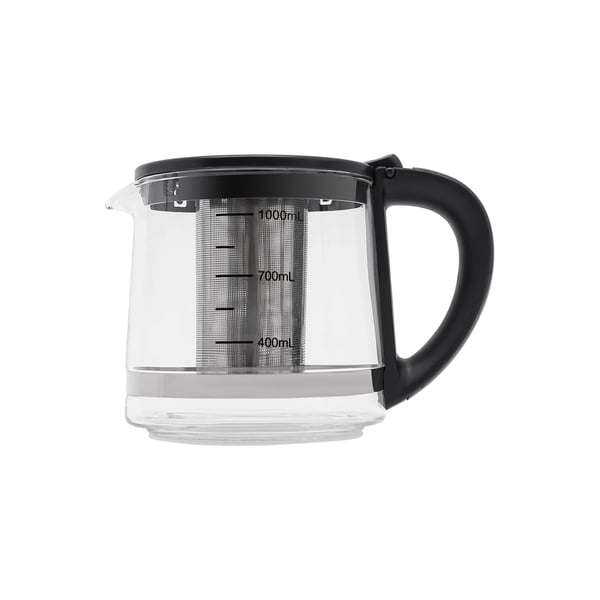 Elektrisk tebrygger - SCT-4004 - 2,5L kedel + 1L tekande - 1800W - Auto sluk & tørkogningssikring - EU-stik 220V/50Hz - Sølv