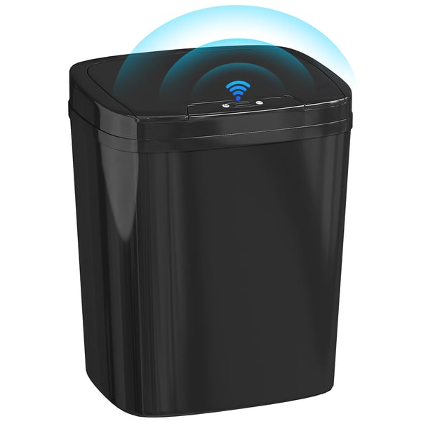 Automatisk soptunna för kök - 15 l - Infraröd sensor - Manuellt läge - Fästring - Fingeravtrycksresistent - Vit