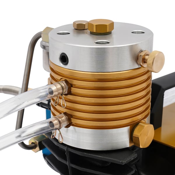 PCP luftkompressor - elektrisk højtrykspumpe - 300 bar - 100 l/min - 1,8 kW - 2800 omdr./min - med manometer - guld