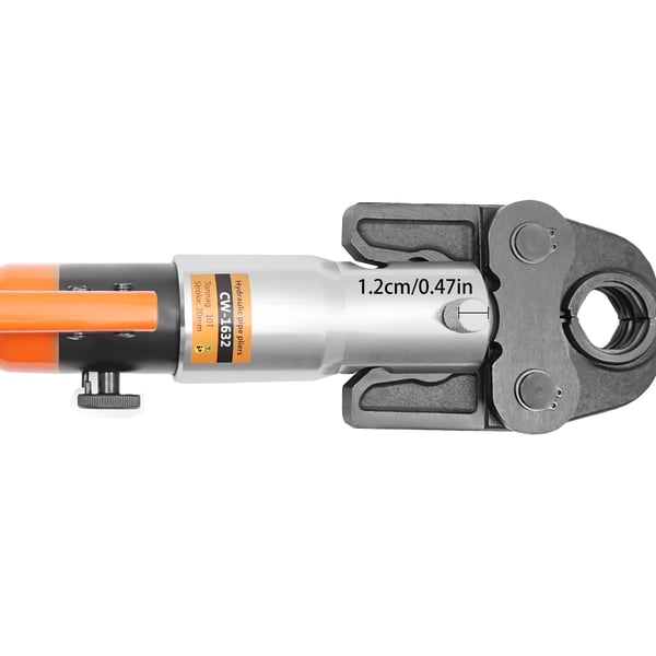 Hydraulisk pressværktøjssæt - Presstang - V-profil 12/15/18/22/28 mm - Til pressfittings/PEX VVS - Udskiftelige kæber - Sort