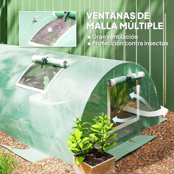 Växthus - Trädgårdsväxthus - 300×80×45 cm - Vattentätt - För Odling - Grön