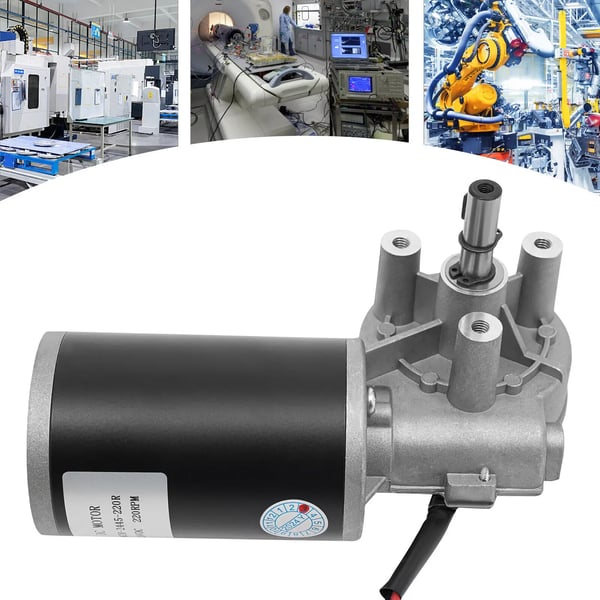 Kompakt gearmotor - 12V DC - Forlæns/baglæns styring - Indbygget gearreduktion - Letvægt - 16,9×10,1 cm - CE-certificeret - Sikker brug