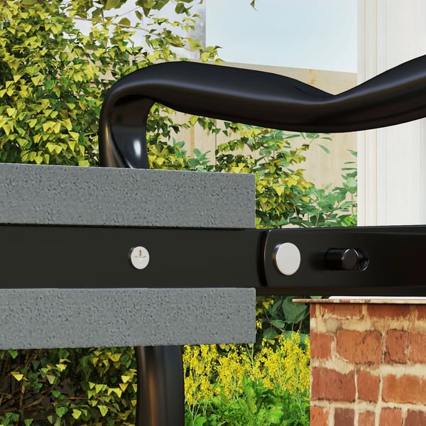 Trädgårdspall - Hopfällbar Pall 845-335V00Gy - EVA-skumdyna - Två-i-ett Sits & Pall - Verktygsväska - Metallram - Storlek 58x28x49 cm - Mörkgrå