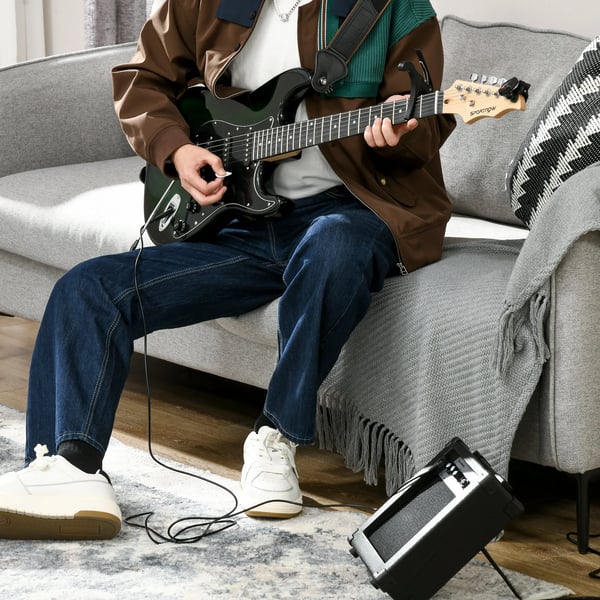 Akustisk gitarr - F20-007V90Bk - 99 cm - 21 band - För nybörjare - Kropp i lönn - Greppbräda i lönn - Botten och sidor i paulownia - Svart