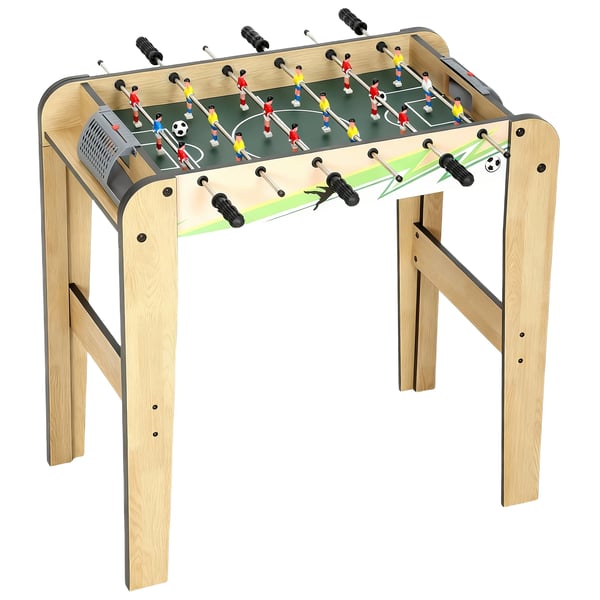 Bordsfotboll - Minibord - 75x66x75 cm, 6 stänger, 18 spelare, 2 poängräknare - Ljusgul