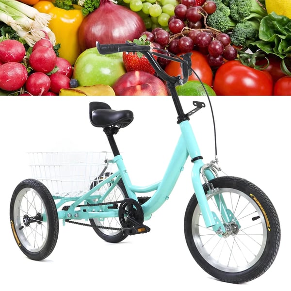 Børnecykel - Enkeltgear - Højkulstofstålramme - 18T friløb - Sadelhøjde 55–65 cm - Styr 52 cm - 118×51,5×70–76 cm - Lysegrøn