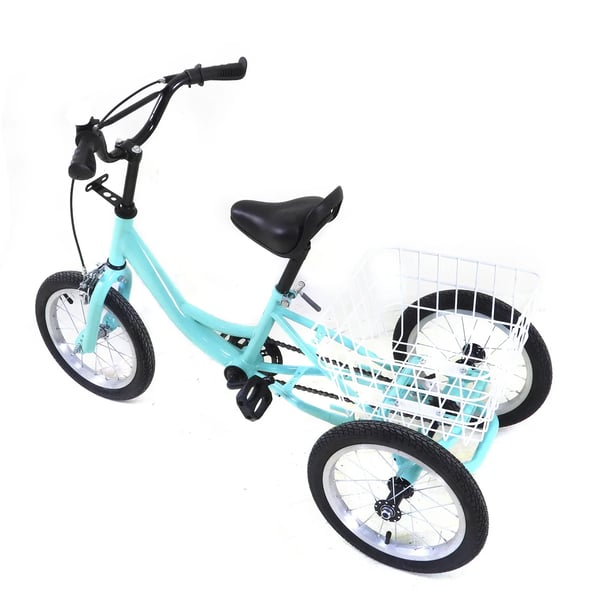 Børnecykel - Enkeltgear - Højkulstofstålramme - 18T friløb - Sadelhøjde 55–65 cm - Styr 52 cm - 118×51,5×70–76 cm - Lysegrøn
